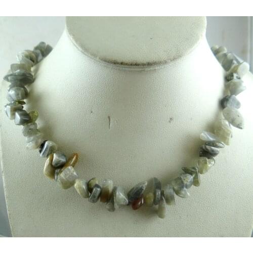 Free shipping Fashion Natural labradorite Necklace bead Handmade Gem Jewellery Necklace For Women Fine Jewelry F26