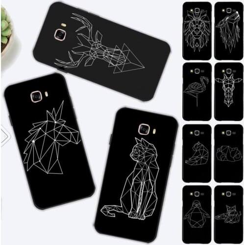 Art Line Plane Unicorn Deer Cat Phone Case for Samsung J 2 3 4 5 6 7 8 prime plus 2018 2017 2016 core