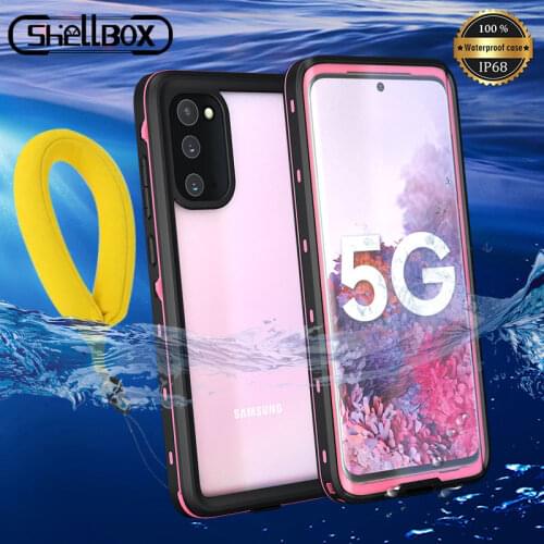 Shellbox IP68 Waterproof Diving Case For Samsung Galaxy S20 S20+ Coque Swim Dust proof Full Cover For Samsung S20 Ultra Shell