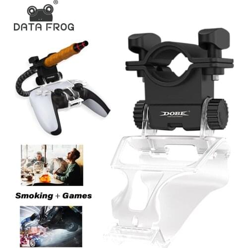 DATA FROG Hookah Hose Bracket Clip For PS5 Game Controller Adjustable Handle Pipe Clamp Shisha Clip For PS5 Game Accessories