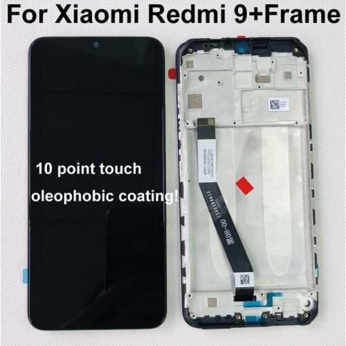 Displays For Xiaomi Redmi 9 Lcd Screen Tested LCD Display+Touch Screen Replacement With Frame On For Xiaomi Redmi 9 M2004J19AG
