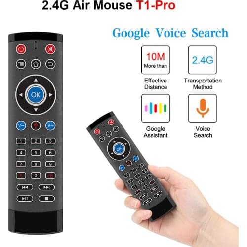 Voice Remote Control T1 Pro 2.4G Wireless Air Mouse Gyro IR For Android TV BOX Google Play Youtube X88 Pro H96 MAX HK1 T95 TX6