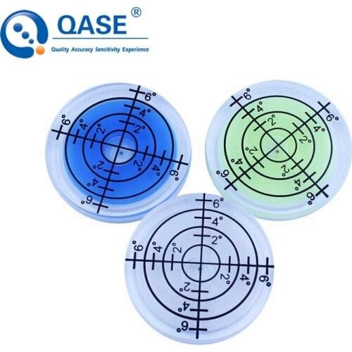 Hot Sale!! QASE Plastic Bullseye Bubble Level Round Level Bubble Accessories for Measuring Instrument Blue Green White Color