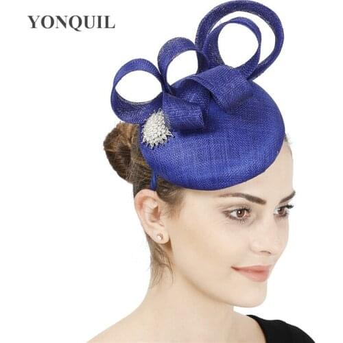 Nice Sinamay 4-Layer Classic Fascinators Women Elegant Wedding Headwear Formal Occasion Ladies Fascinator Hat Headband
