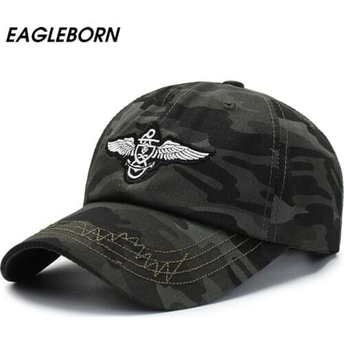 Camouflage Baseball Cap Men Military Training Embroidered Wings Cap women Summer Sun Hat Army Fan Hat Outdoor Field Force Hats
