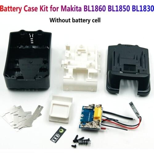 NO cells BL1850 battery case kit with PCB circuit board and LED indicator accessories for Makita 18V battery BL1830 BL1840 1860