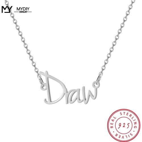 925 Sterling Silver Pendant Personalized Name Necklace Nameplate Necklace Souvenir Gift Jewelry Summer Products Jewelry Gift