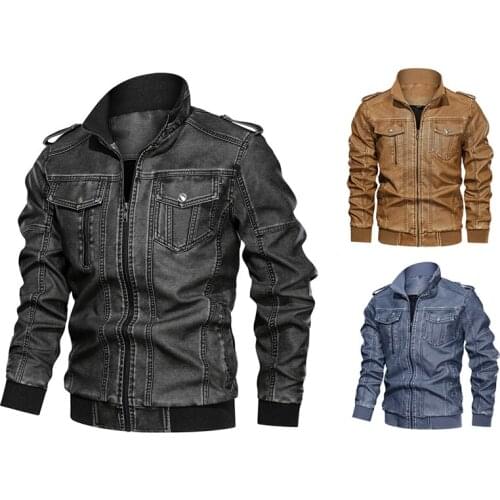 COLDKER modis Mens PU Leather coat fashion jacket For Male Fitness Jacket chaqueta cuero Casual Coat Clothing for man