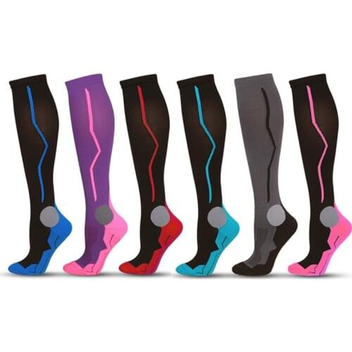 Hot Selling Cycling Compression Stockings Unisex Football Socks 6 Colors Thick Towel Sports Socks Prevent Varicose Veins Nurse