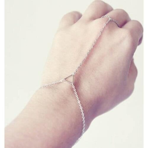 Hot women hippie chic Fashion jewelry love Triangle Charm bracelets best friend friendship bracelet and bangles pulseiras