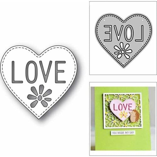 New Love Stitched Heart Daisy 2020 Metal Cutting Dies for DIY Scrapbooking and Card Making Decorative Embossing Craft No Stamps