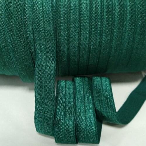 New color! 5/8" solid fold over elastic foe #589-Hunter for hair accessories, 100 yards/roll