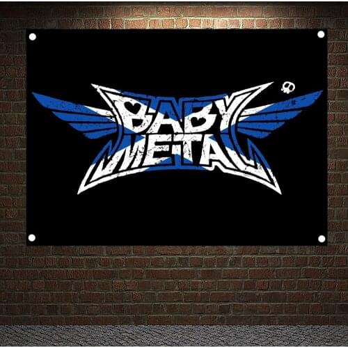 Singer BABYMETAL Posters Rock Music Stickers Pop Rock Band Flag Banner HD Canvas Printing Art Tapestry Mural Wall Decoration