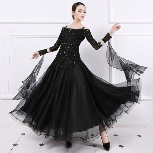 Ballroom dance competition dress for ballroom dancing fringe dance costumes ball dress standard dance dresses long waltz dress