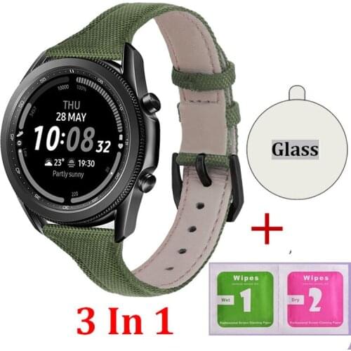 Wipe + HD Glass Screen Protector For Huawei Watch GT2/GT 2 PRO/GT2 46mm/GS Pro Band Leather Wrist For Ticwatch pro3 Strap 3 In1