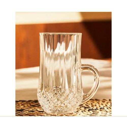 Clear Glassware Water Cup Tea Cup Crystal Relief Bottle With Handle Drinkware Business Gift