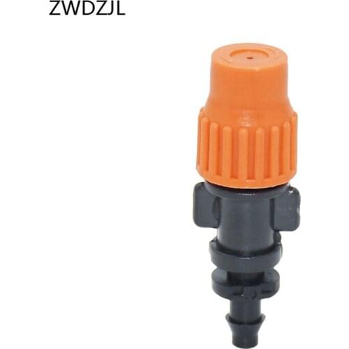 1/4 Inch garden water sprinklers nozzle Atomization adjustable Orange Irrigation Sprinkler barbed 1/4" Connector 20Pcs