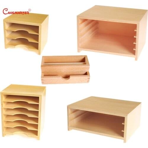 Preschool Cabinet Box Montessori Toys Holding Baby Educational Games Children Teaching Toys Cabinet for Kids Home House BO059-3