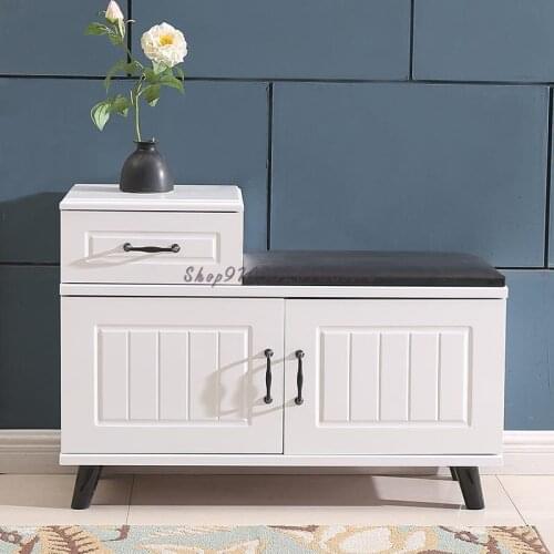New Style Post Baking Paint Changing Shoes Stool European Style White Simple Storage Shoes Cabinet Special Price Sitting Stool