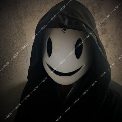 Tenkuu Shinpan High-Rise Invasion Cosplay Mask latex White Mask Japanese Samurai Costume Props Halloween Party Scary