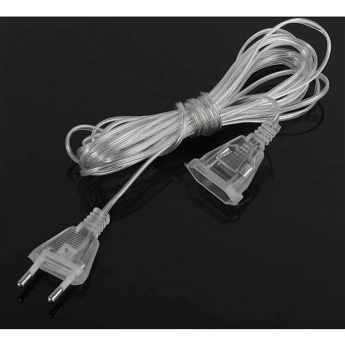 3M Power Extension Lengthened Line Cable EU Plug220V/US Plug110V Extender Wire For Christmas Wedding Led String Light Accessorie