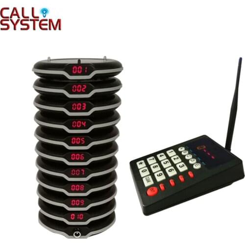 Waterproof Call Pager System Restaurant Guest Waiter Wireless Queuing Calling Paging System Coaster Pagers