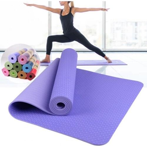 Waterproof Safe Fitness Exercise Thicken Yoga Mat Skin-friendly Gym Mat Two-color for Unisex
