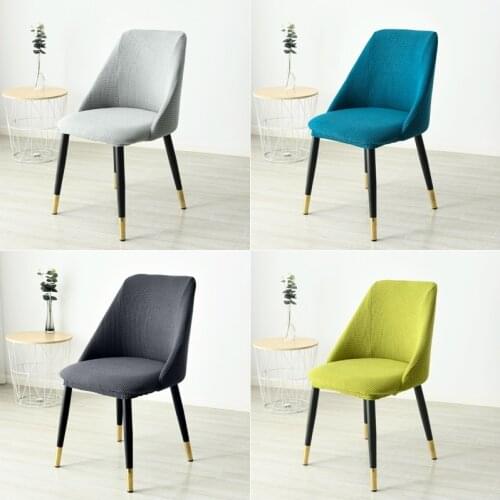1/6Pc Curved Back Chair Covers Spandex Dining Room Housse Chaise Stretch Jacquard Kitchen Chairs Seat Slipcover Protector Cover