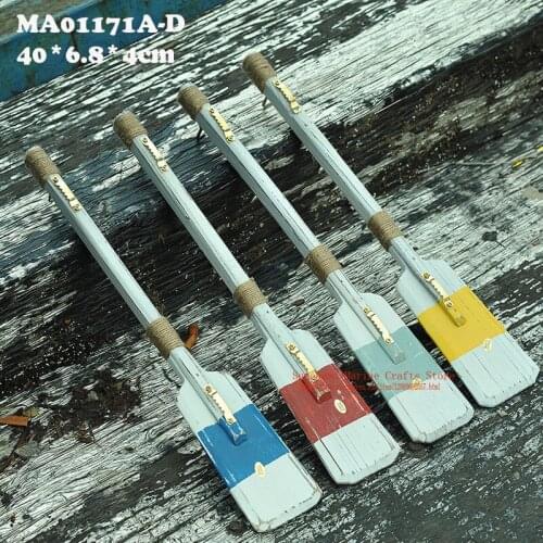 New 40CM Wood Paddle Robe Hook 1PC Mediterranean Style Creative Quant Towel Metal Wall Hooks Hangers for Clothes Home Decoration