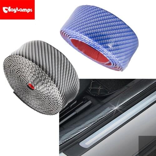2.5m*3cm Anti Scratch Moulding Strip Carbon Fiber Bumper Lip Portector Trim For Opel Car Accessories