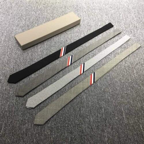 2021 Fashion Brand Classic Men Wome Business Formal wedding Wool Striped Neck Tie Casual Shirt Dress Accessories