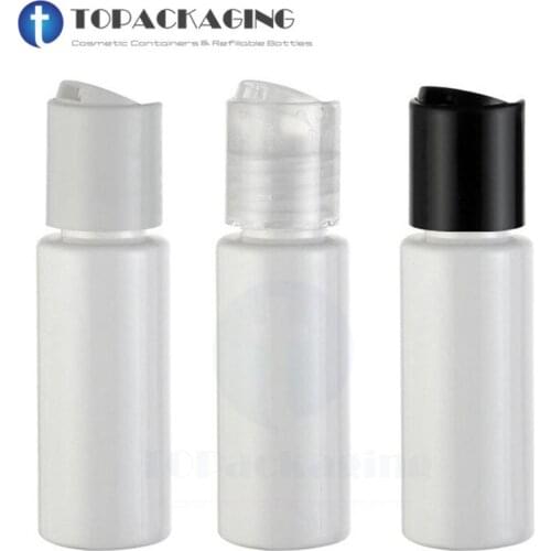 50*20ML Press Screw Lid Bottle White Plastic Makeup Pack Empty Shower Gel Shampoo Lotion Cosmetic Container Refillable Essence