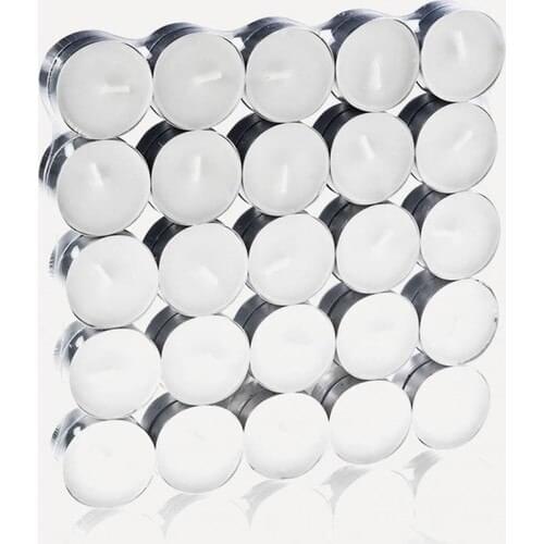 50 Pcs Votive Candle Unscented Tea Lights Candles in Bulk White Smokeless Dripless Long Lasting Candles Small Mini Tealight