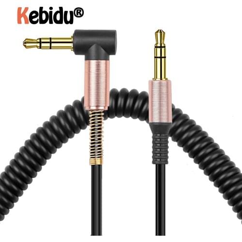 3.5mm To 3.5mm Aux Audio Cable 3.5 Jack Male To Male Aux Cable Spring Headphone Code For Car Xiaomi Redmi Samsung Galaxy