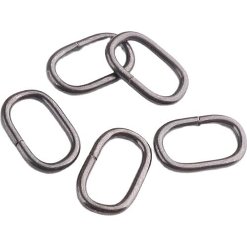D ring 15mm(1/2inch) Metal Oval Bag Connection rings Oval Gun black for shoes Bags Dog Collar Buckles Parts DIY Accessories DIY