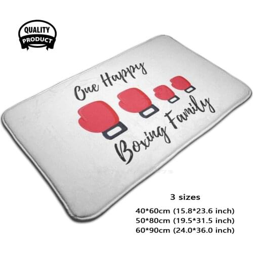 One Happy Boxing Family 3D Household Goods Mat Rug Carpet Foot Pad Sports Boxing Combat Fun Activity Exercise Fitness Fit Gym