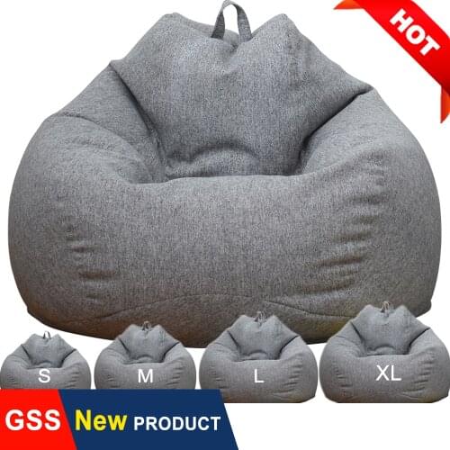 OTAUTAU No Stuffed Big XXL Bean Bag Chair Giant Beanbag Pouf Sofa Bed Puff Ottoman Futon Room Seat Tatami Relax Lounge Furniture