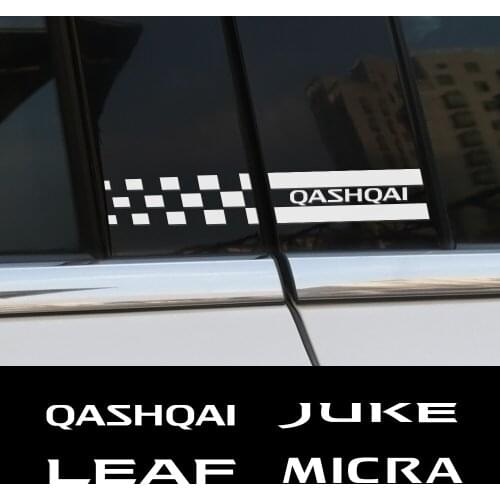 Car Window B Pillar Sticker For Nissan Qashqai Juke Leaf Micra Sentra Patrol Maxima Murano Pulsar Altima Sylphy Accessories