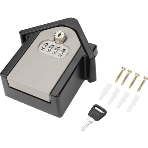 Aluminium Alloy Double Password Key Lock Wall-Mounted Safe Storage Box