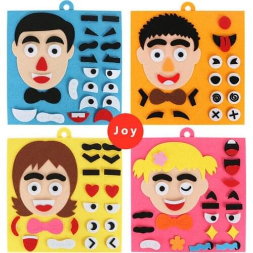 Characters Facial Features For Expression Toys Handmade Non-woven Puzzle Homemade Materials Kindergarten Teaching Aids
