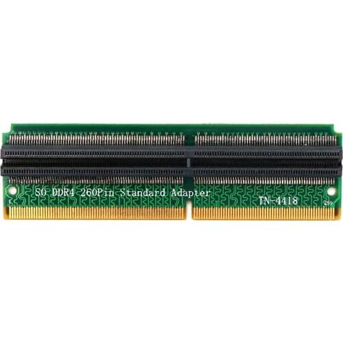 BTBcoin Add On Card DDR4 SO DIMM Adapter Memory Riser Card SO DDR4 260Pin Memory Test Protection Adapter Connector for Laptop PC