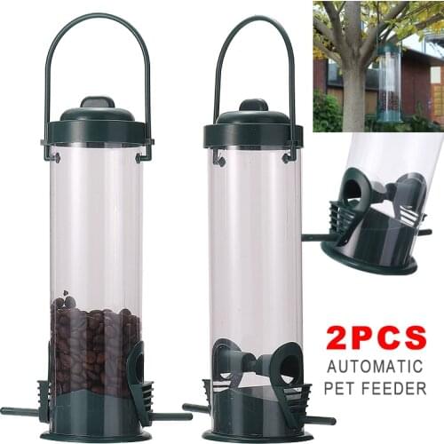 Hanging Wild Bird Feeders Seed Container Garden Outdoor Bird Feeding Station Outdoor Window Yard Garden Hanging Bird Feeder