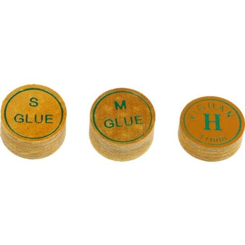 Pro Cue Stick Tips 11/13mm Pigskin Snooker Pool Cue Tips Yellow Brown Soft for Laminated Leather Cue Tips Billiards Accessories