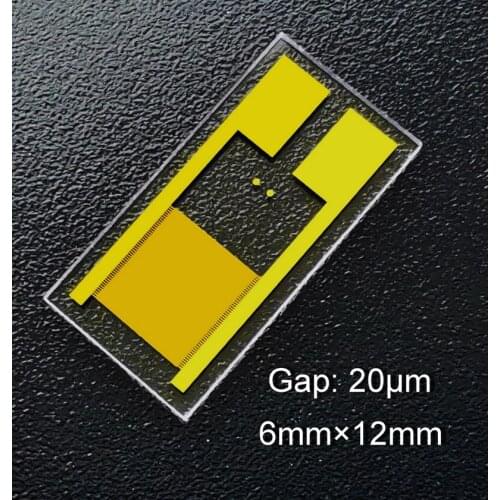 20um Transparent Interdigital Electrode Quartz Glass MEMS Gas Bioelectrochemical Sensor Photoelectric Detection