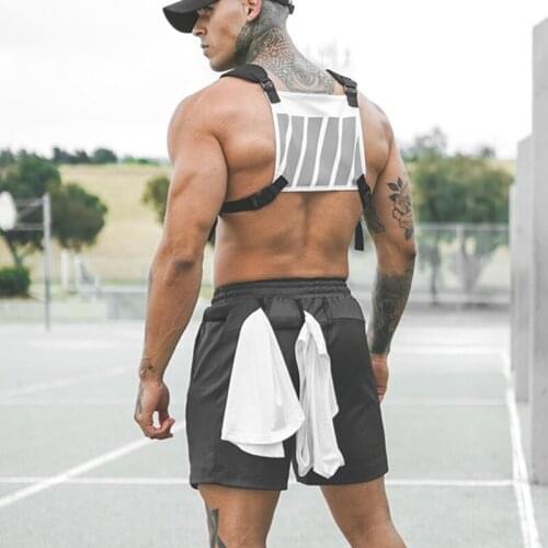 2 in 1 GYM Shorts Mens Fitness Training Jogging Quick Dry Sportswear Male Gym Workout Short Pants Athletics Sport Man Shorts