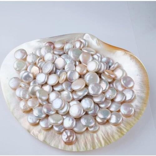 One pcs loose beads white/pink/purple coin oblong reborn keshi for DIY jewelry making FPPJ wholesale beads nature gem stone