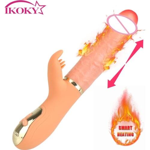 Inflatable/Heatable Telescopic Dildo Vibrator Handheld Clit Licking Vaginal Stimulation Sex Toys for Women Sex Shop