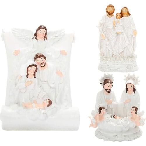 Jesus Mary Joseph Angel Decoration Religious Statue Decoration Desktop Car Interior Crafts