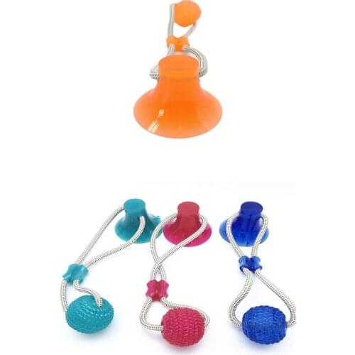 Pet Toy Rubber Bite Resistant Cats and Dogs Molar Teeth Chewing Toy with Rope Training Cat and Dogs Toy Pet Supplies Accessories