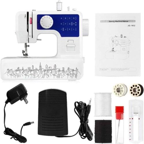 1 Pc 1602 Household Electric Multifunctional Seaming And Thick Buttonhole 12 Needle Mini Sewing Machine For Europe/U.S/U.K Plug